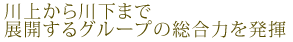 川上から川下まで展開するグループの総合力を発揮