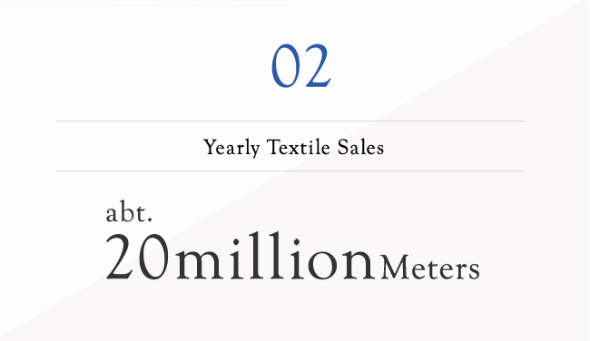 02 Yearly Textile Sales abt. 20millionMeters